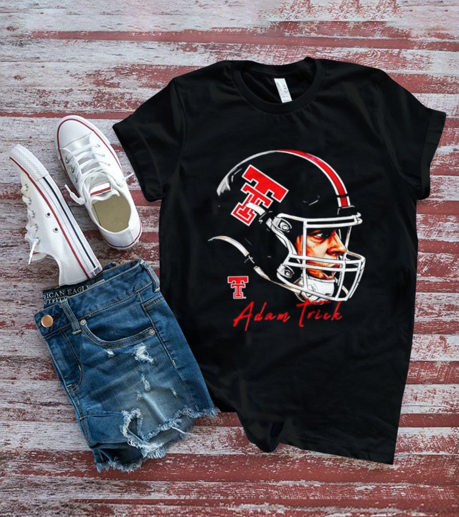 Adam Trick Texas Tech Red Raiders Football Helmet NCAA Game Face T-Shirt