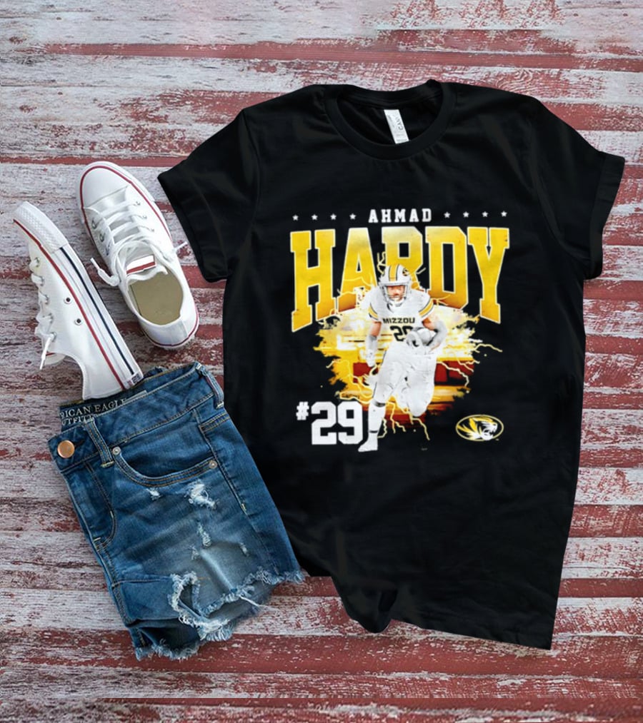Ahmad Hardy Missouri Tigers NCAA Football #29 Lightning T-Shirt