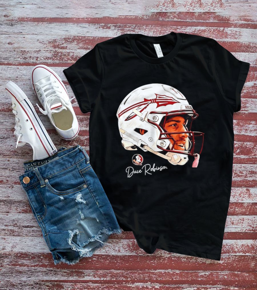 Duce Robinson Florida State Seminoles Football NCAA Game Face Helmet T-Shirt