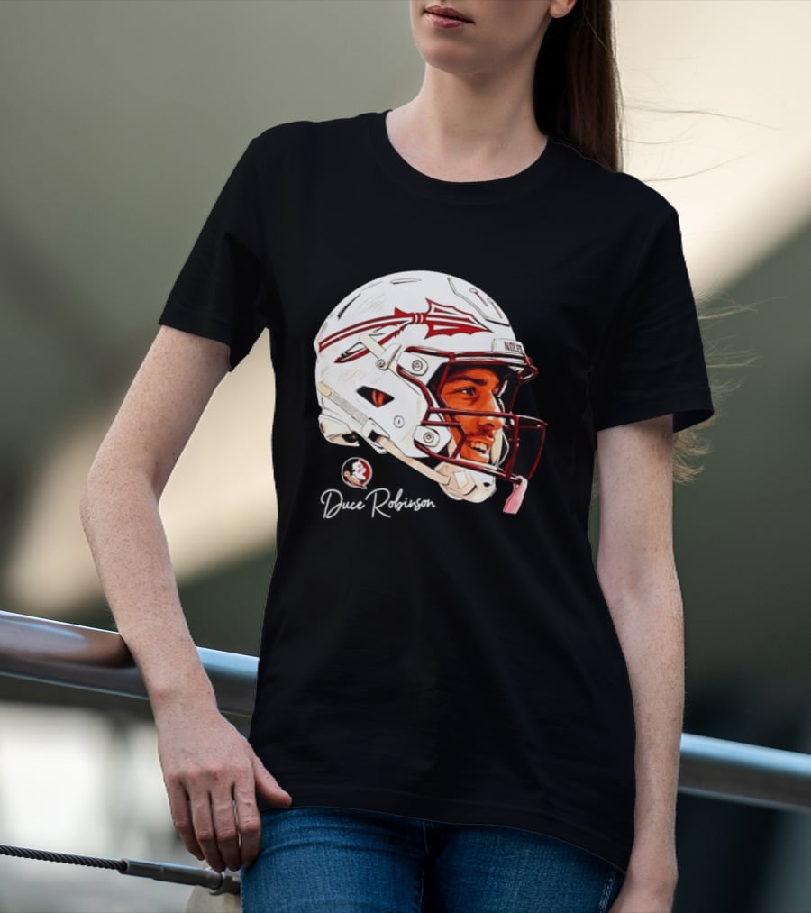 Duce Robinson Florida State Seminoles Football NCAA Game Face Helmet T-Shirt