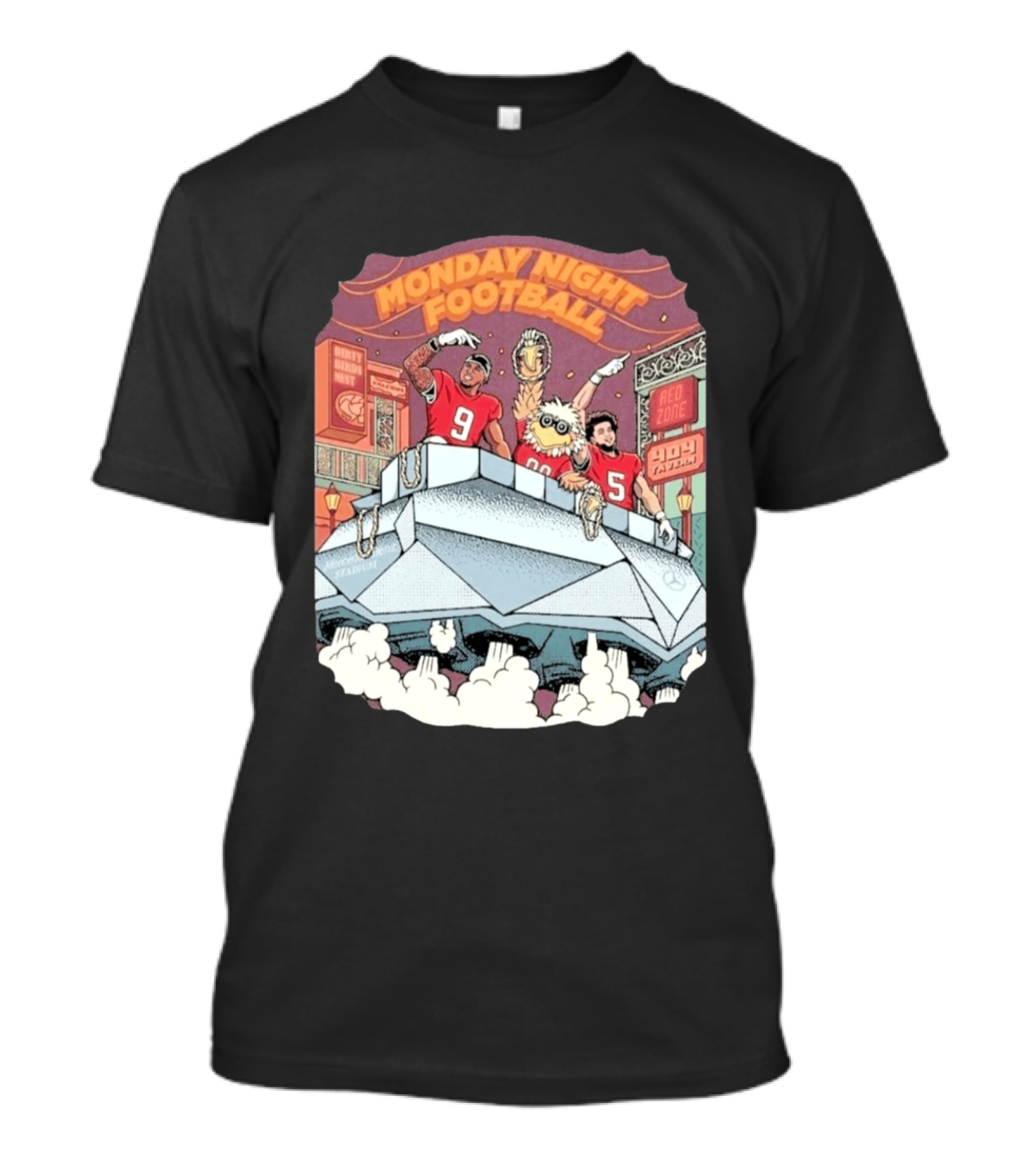 Monday Night Football Atlanta Falcons Dirty Bird Nest Red Zone Stadium T-Shirt