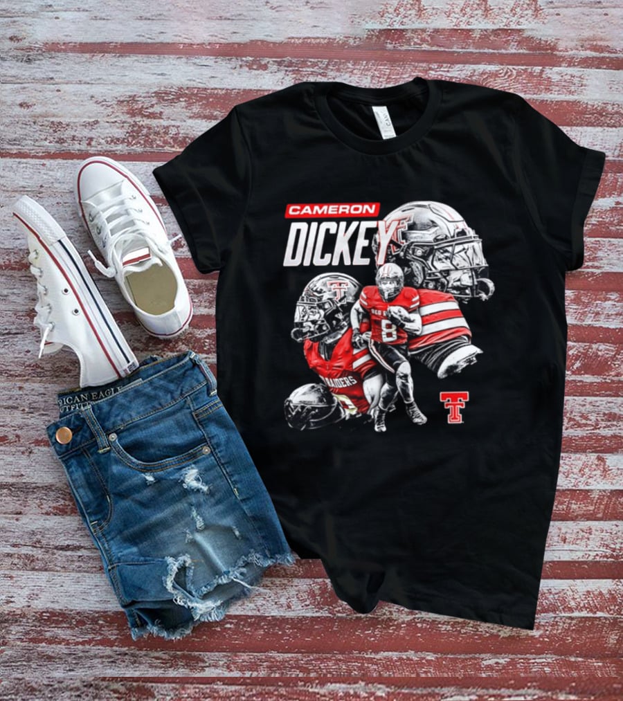 Cameron Dickey Texas Tech Red Raiders NCAA Football Player Collage T-Shirt