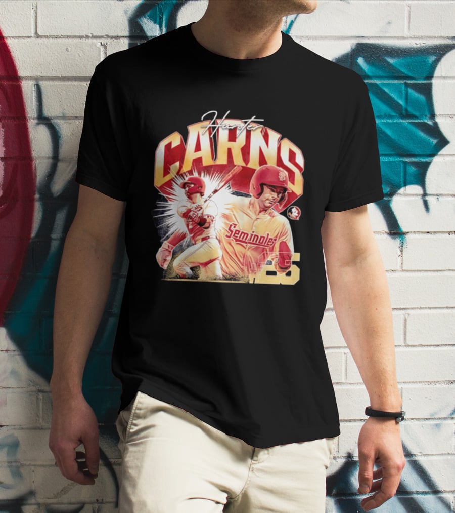 Hunter Carns Seminoles Baseball Florida State NCAA Player 25 T-Shirt