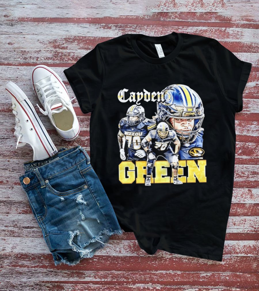 Cayden Green Mizzou 70 Missouri Tigers NCAA Football T-Shirt