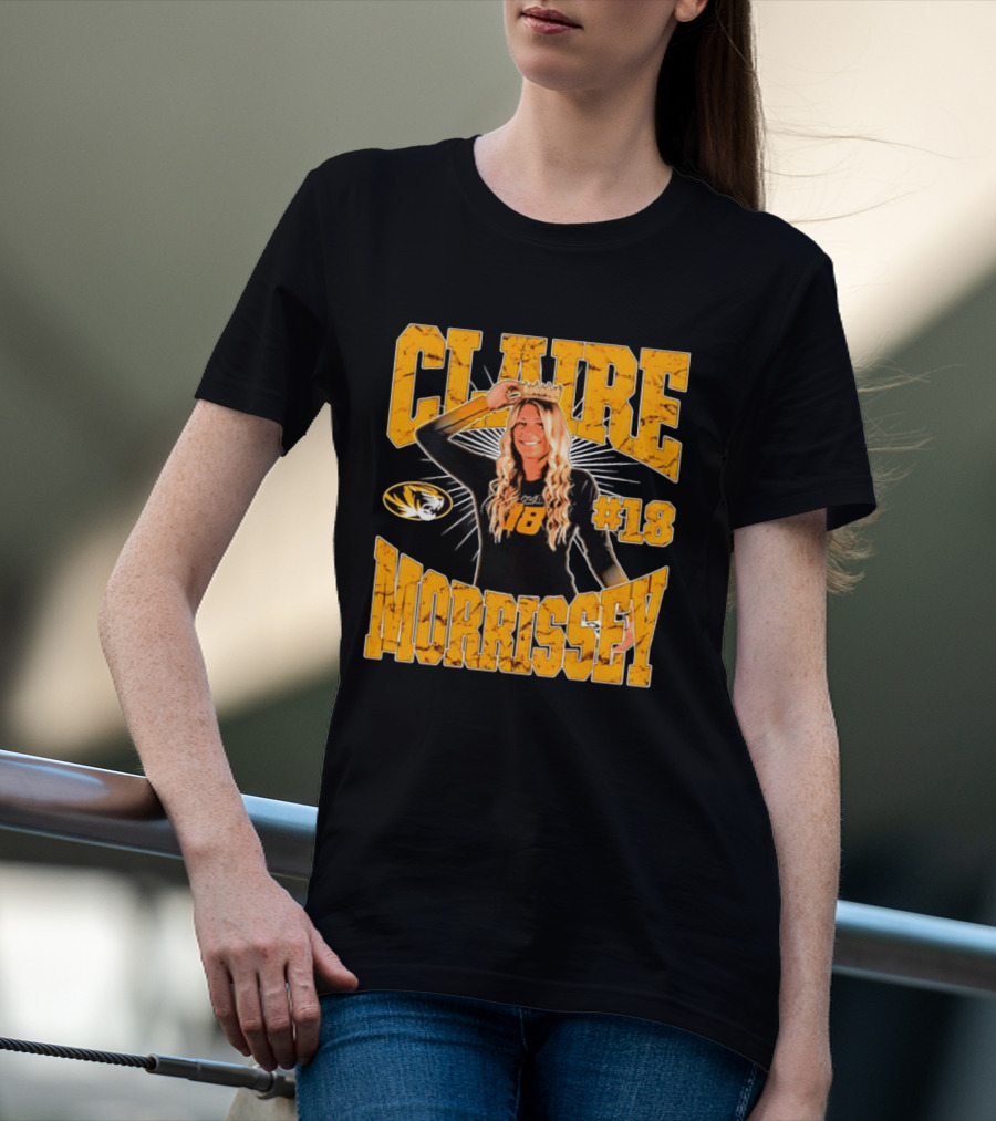 Claire Morrissey Missouri Tigers Volleyball #18 NCAA T-Shirt