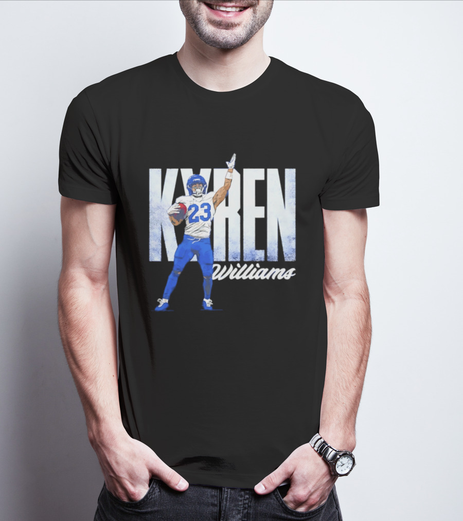 Kyren Williams Los Angeles Rams 23 Football Player Pose T-Shirt