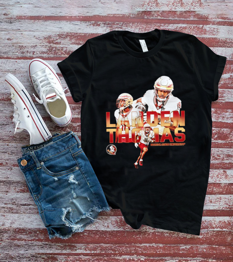 Landen Thomas Florida State University Football Player Collage T-Shirt