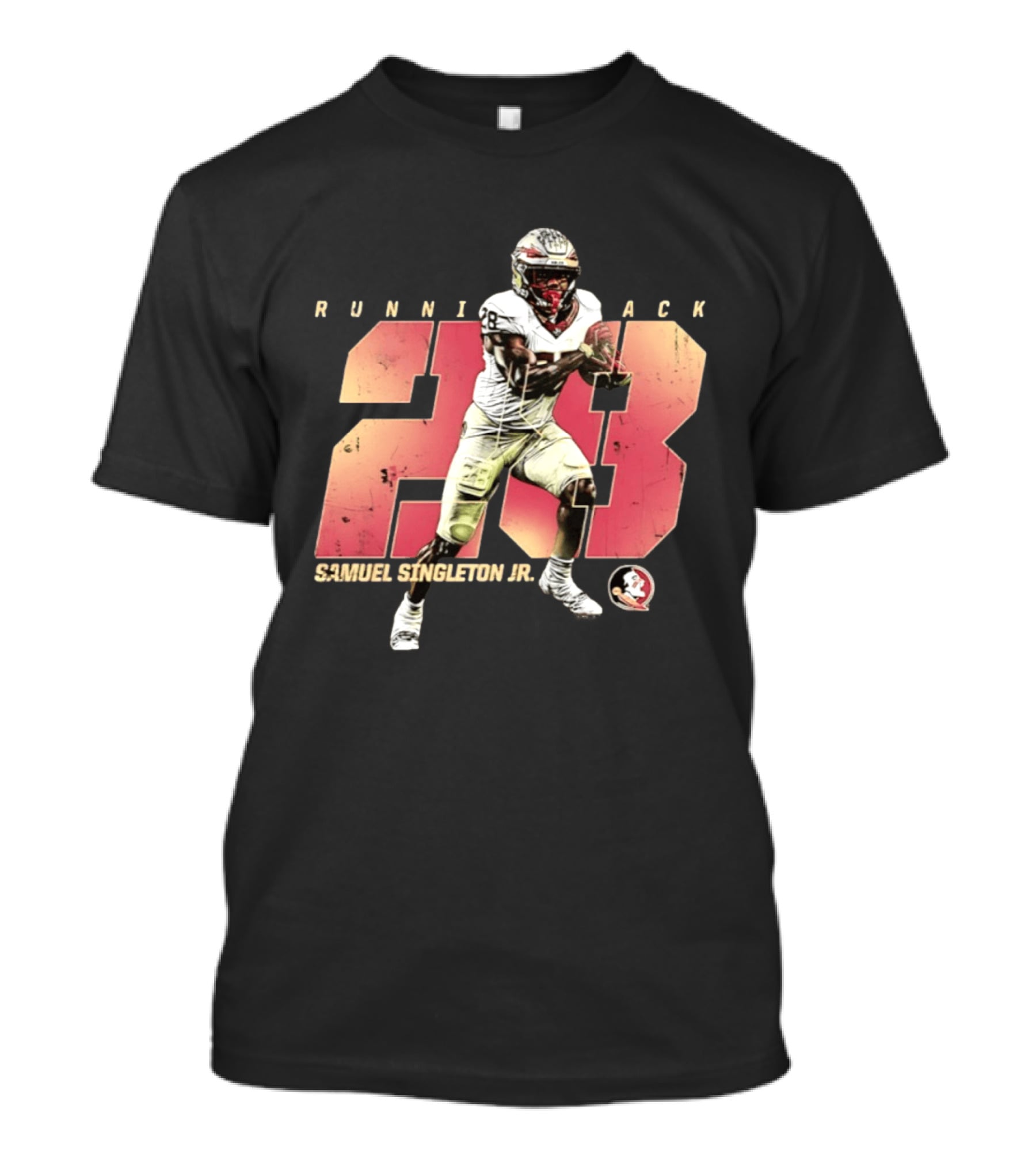 Samuel Singleton Jr Florida State Seminoles Running Back Number 28 NCAA T-Shirt