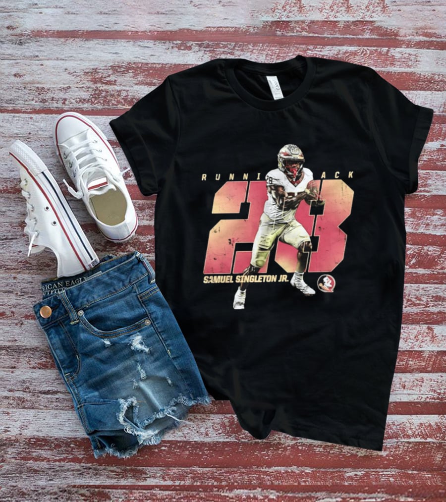 Samuel Singleton Jr Florida State Seminoles Running Back Number 28 NCAA T-Shirt