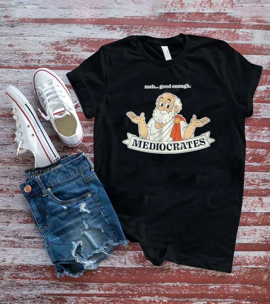 Mediocrates Meh Good Enough Greek Philosopher Cartoon T-Shirt