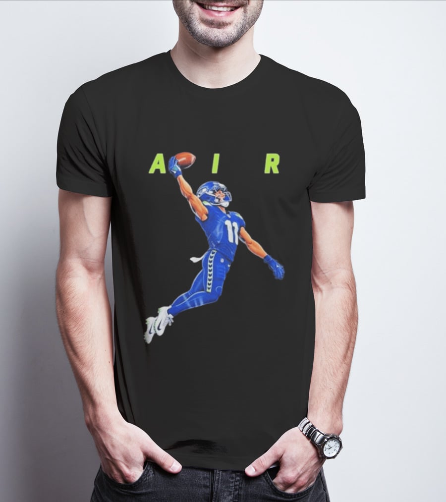 Seattle Seahawks No 11 Air Football Player Leap T-Shirt