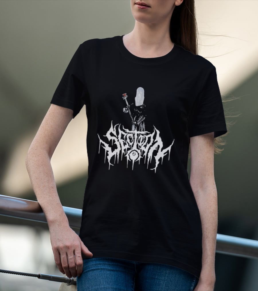 Section 8 Store Knight's Flail Dripping Text And Armor T-Shirt