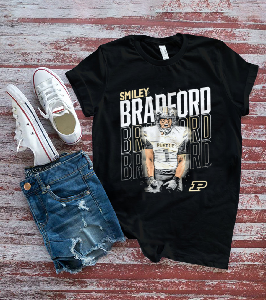 Smiley Bradford Purdue Boilermakers Football NCAA Athletics T-Shirt