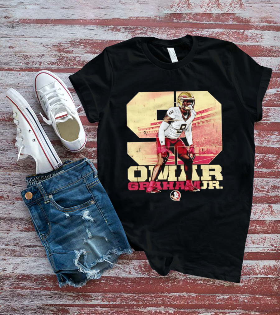 Omar Graham Jr Florida State Seminoles Football NCAA Number 9 T-Shirt