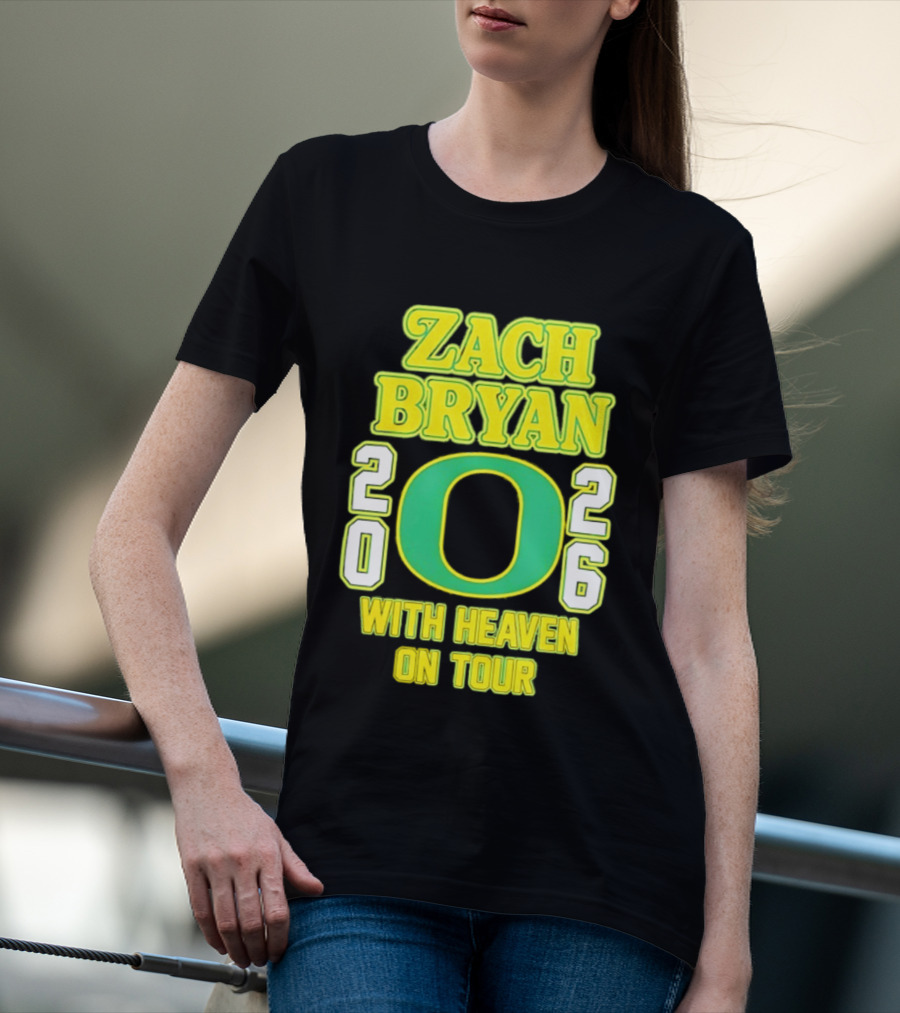 Zach Bryan Oregon 2026 With Heaven On Tour T-Shirt