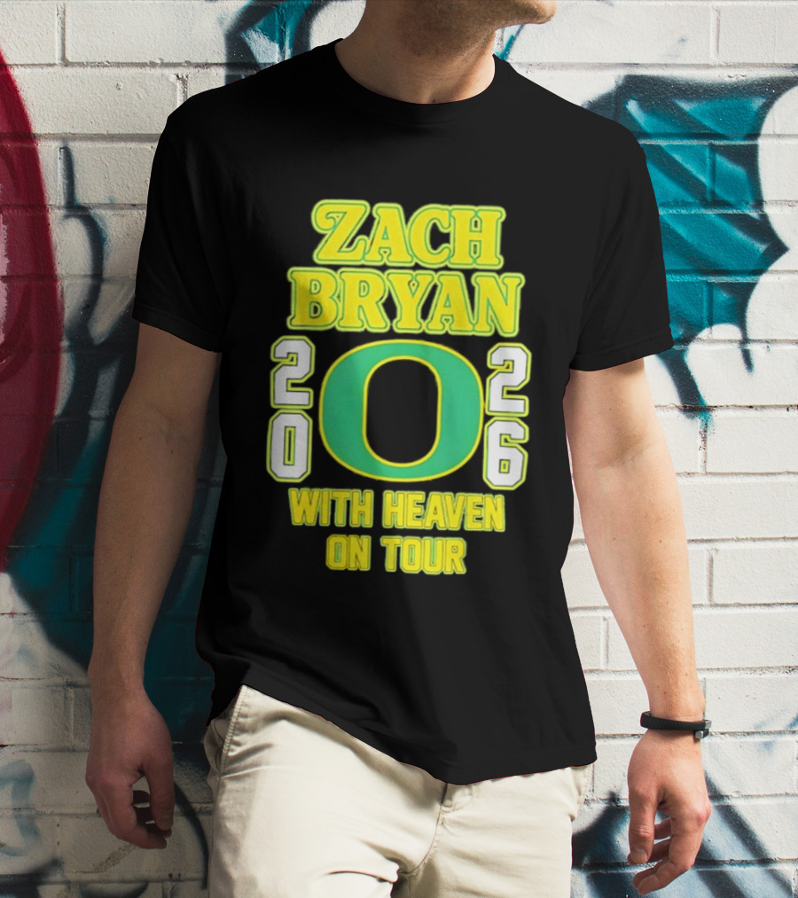 Zach Bryan Oregon 2026 With Heaven On Tour T-Shirt