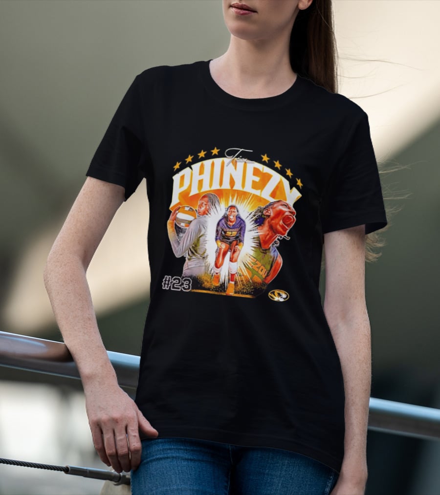 Tia Phinezy Missouri Tigers Volleyball NCAA #23 Mizzou Tiger T-Shirt