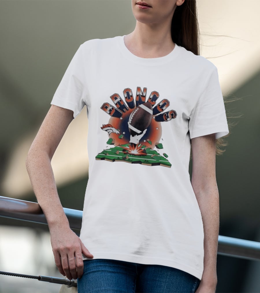 Broncos 2026 Explode Clubhouse Football Burst T-Shirt