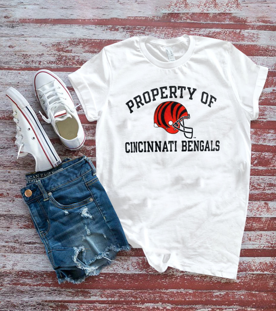 Property Of Cincinnati Bengals Helmet Fan Merchandise T-Shirt