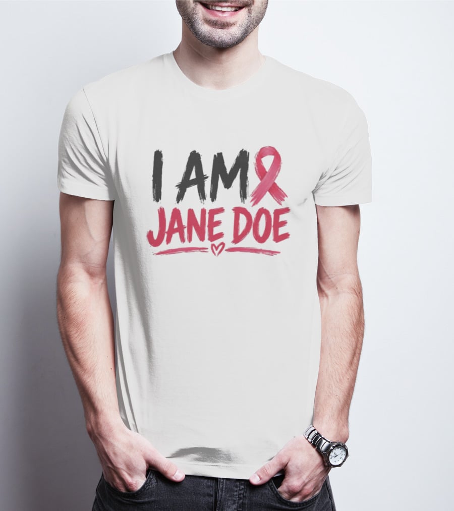 I Am Jane Doe Pink Ribbon Breast Cancer Awareness T-Shirt