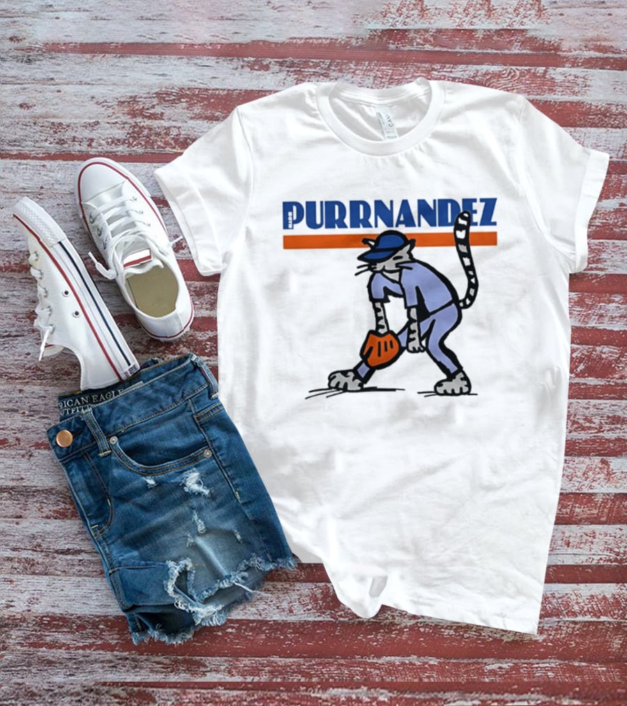 Keith Hernandez Hadji Grounder Purrnandez New York Mets Baseball Cat T-Shirt