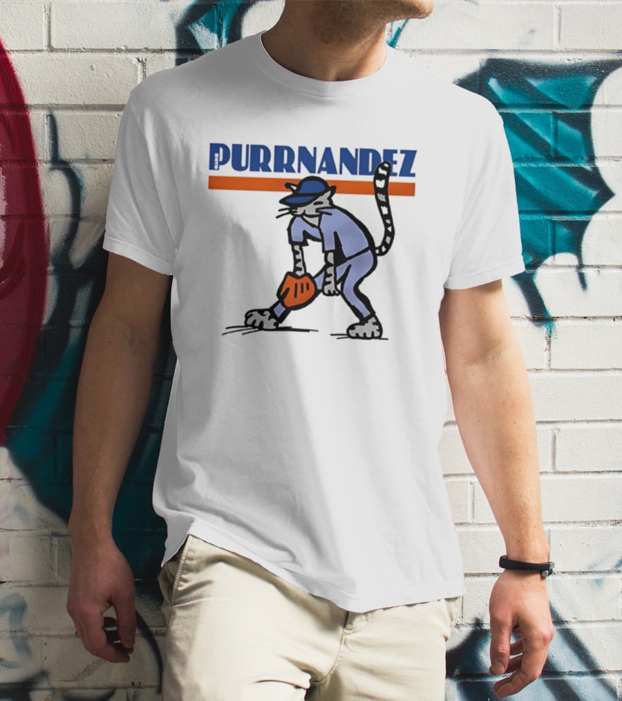 Keith Hernandez Hadji Grounder Purrnandez New York Mets Baseball Cat T-Shirt