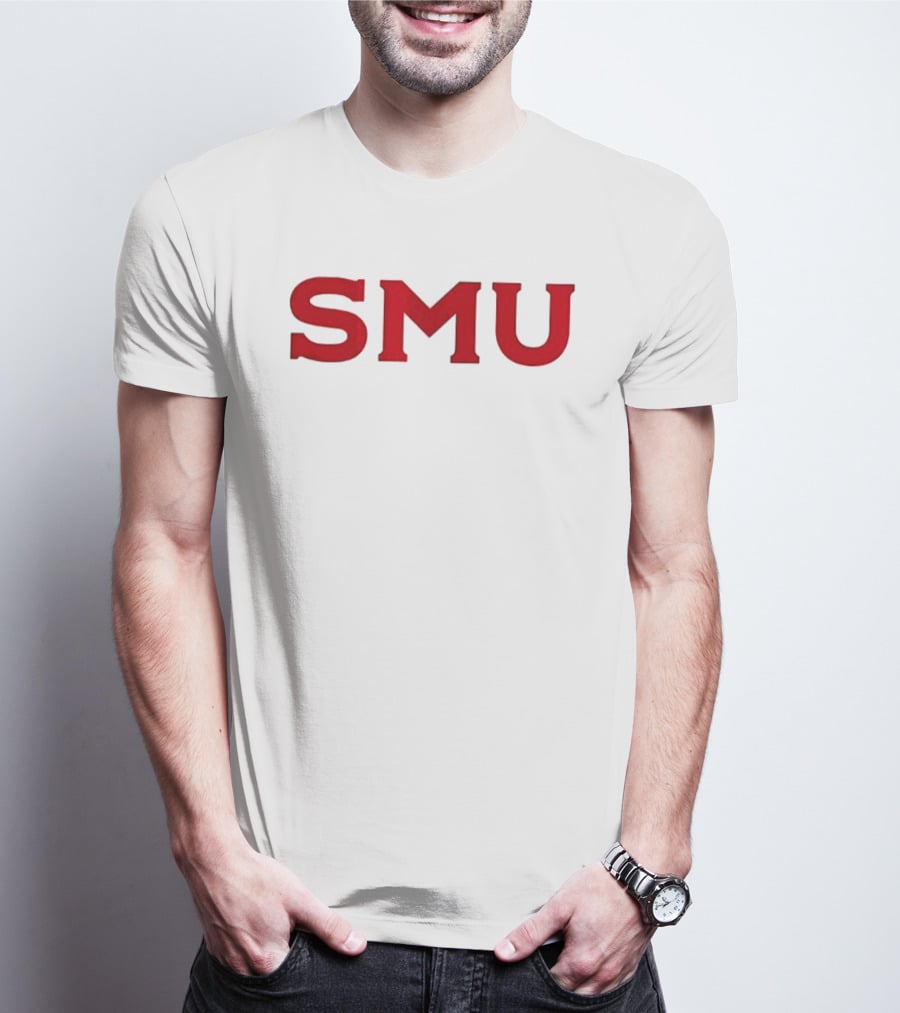 SMU Blue Blood New Blood Football 2 Sided Kevin Jennings T-Shirt