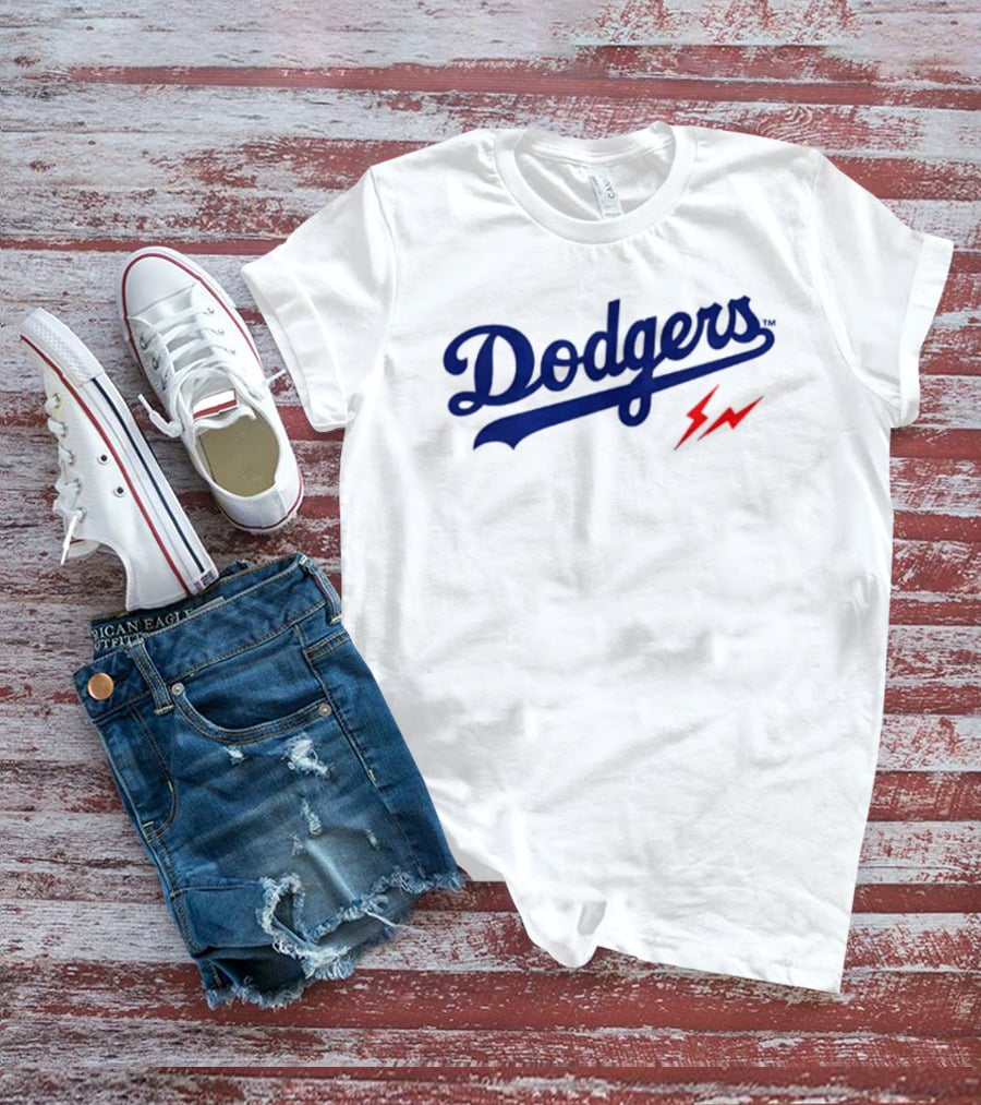 Dodgers 2026 Baseball Two Sided Lightning Bolt Edition T-Shirt