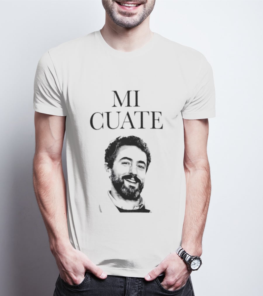 Luis Gerardo Méndez Mi Cuate Retro Black And White T-Shirt