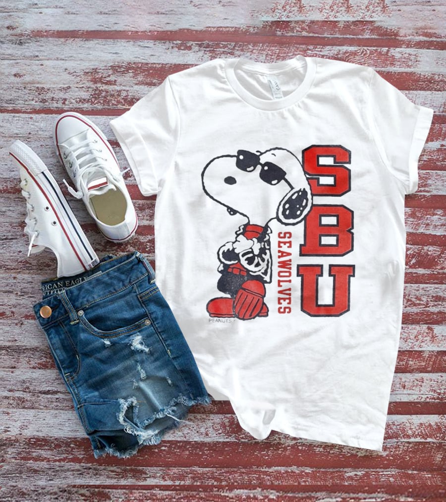 SBU Seawolves Snoopy Peanuts T-Shirt