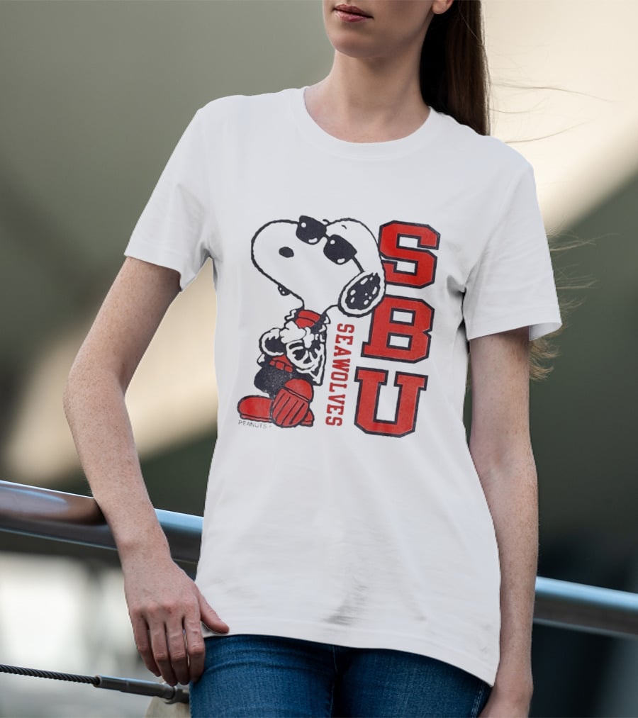 SBU Seawolves Snoopy Peanuts T-Shirt