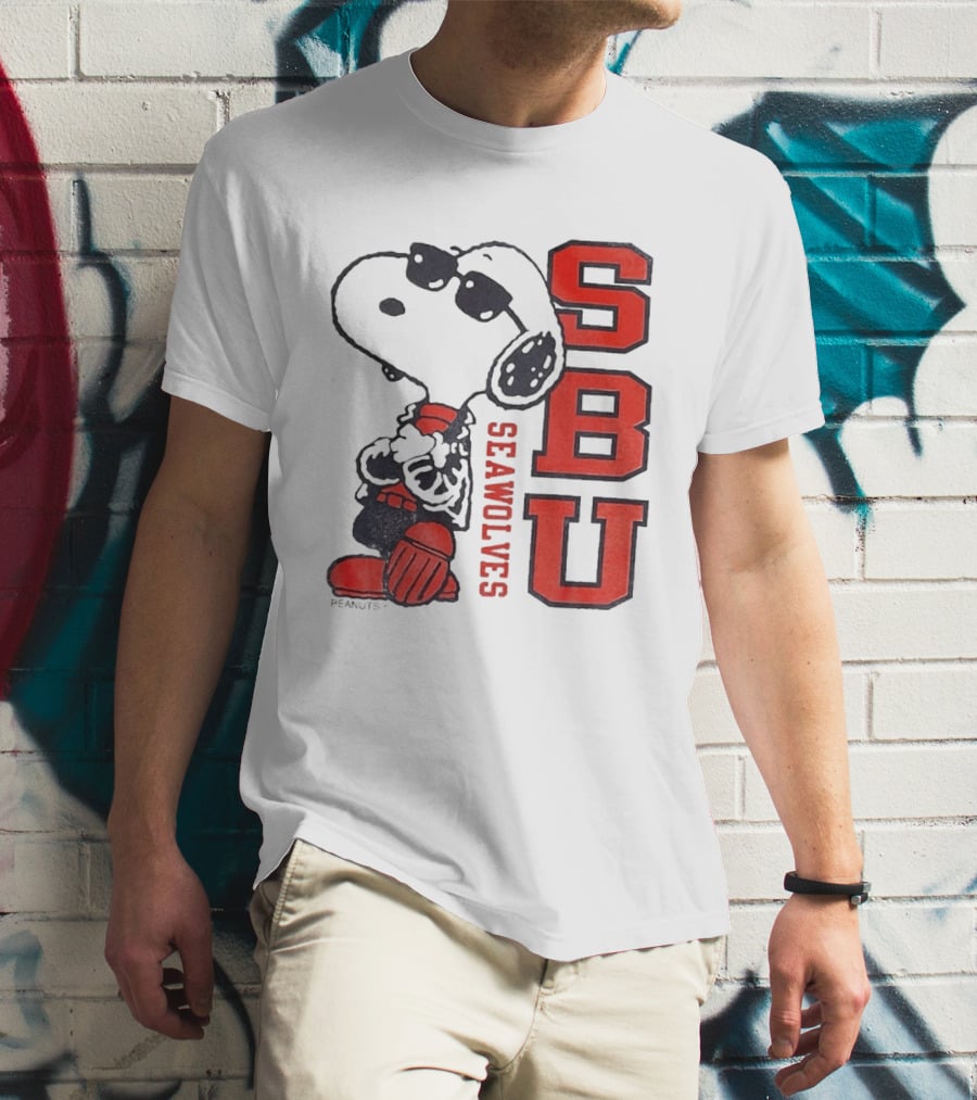 SBU Seawolves Snoopy Peanuts T-Shirt