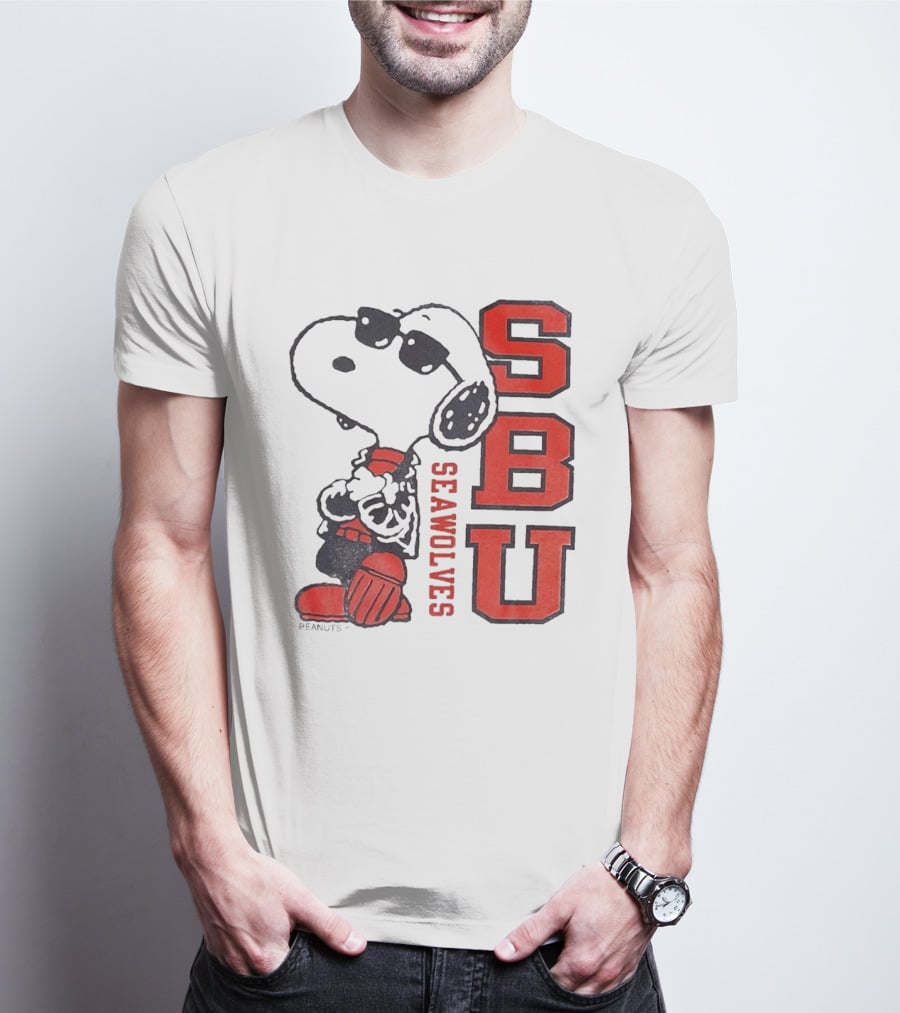 SBU Seawolves Snoopy Peanuts T-Shirt