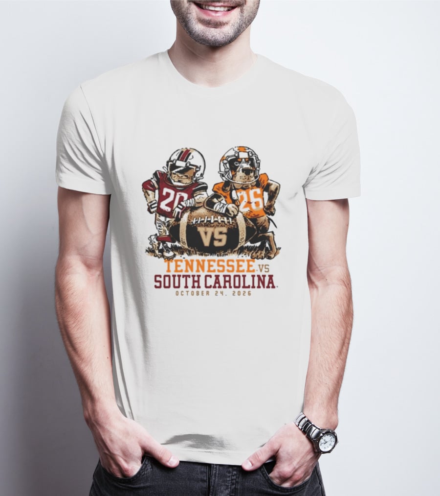 Tennessee Vs South Carolina Football October 24 2026 T-Shirt