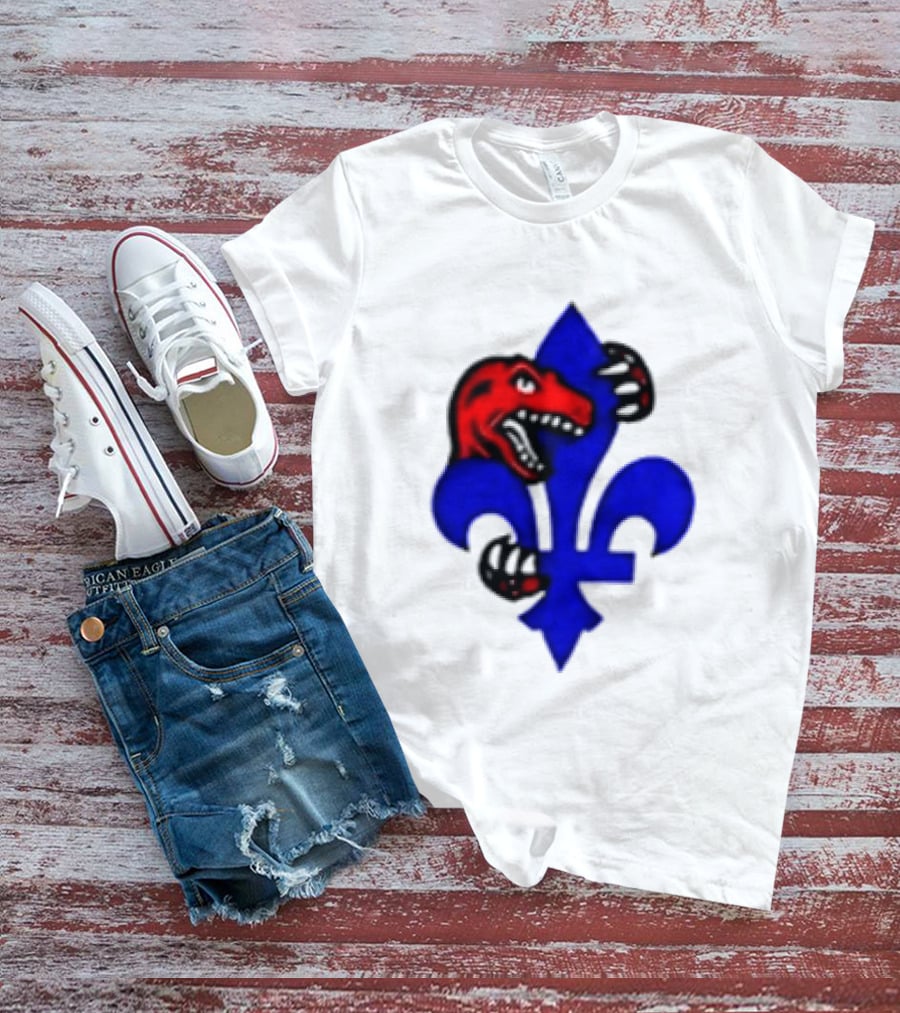 Toronto Raptors Vs Miami Heat Ville De Quebec 2026 Two Sided Fleur De Lis Raptors Claw T-Shirt