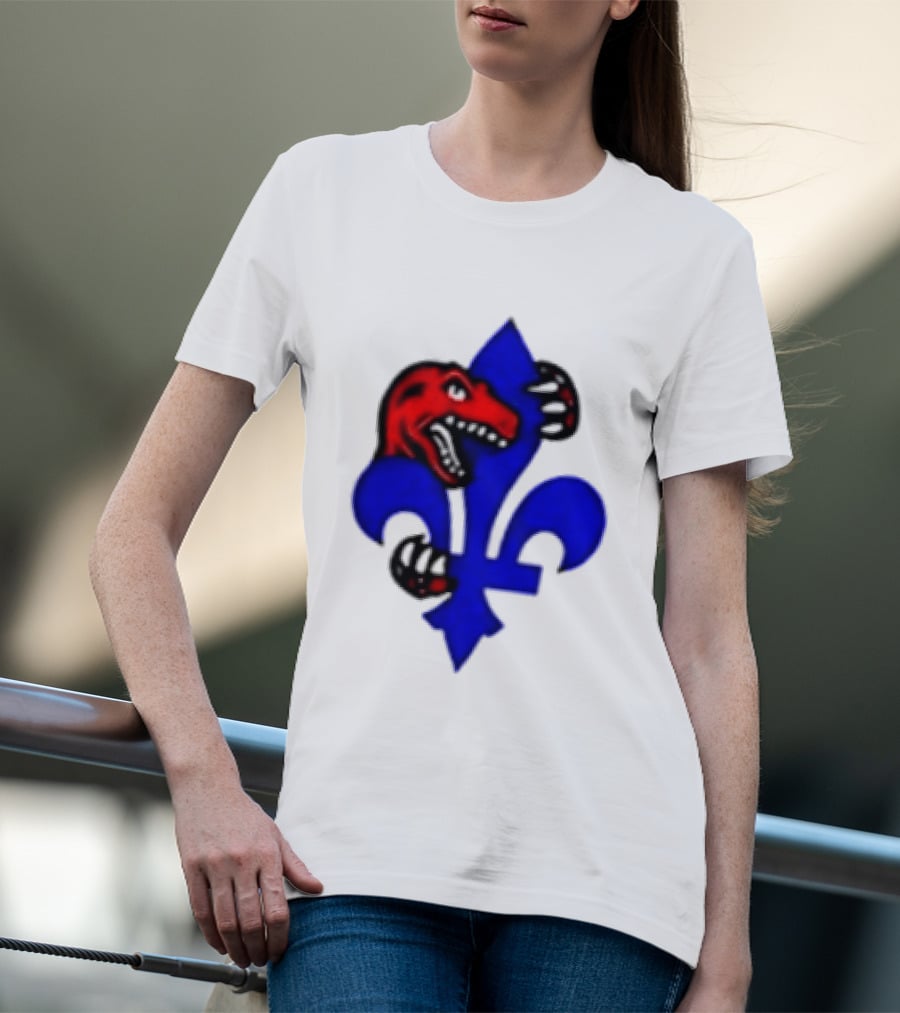 Toronto Raptors Vs Miami Heat Ville De Quebec 2026 Two Sided Fleur De Lis Raptors Claw T-Shirt