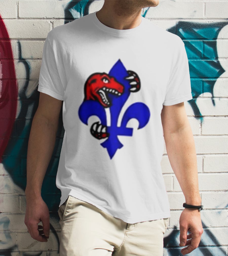 Toronto Raptors Vs Miami Heat Ville De Quebec 2026 Two Sided Fleur De Lis Raptors Claw T-Shirt