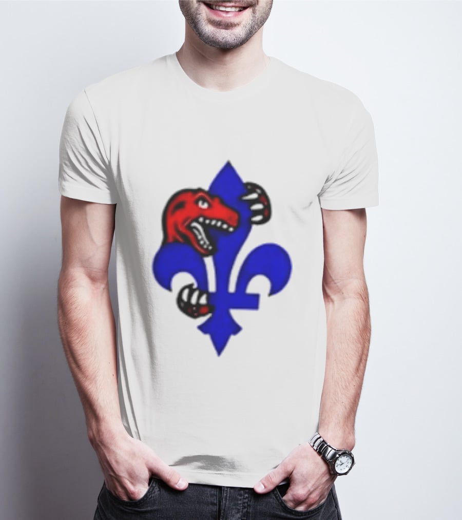 Toronto Raptors Vs Miami Heat Ville De Quebec 2026 Two Sided Fleur De Lis Raptors Claw T-Shirt