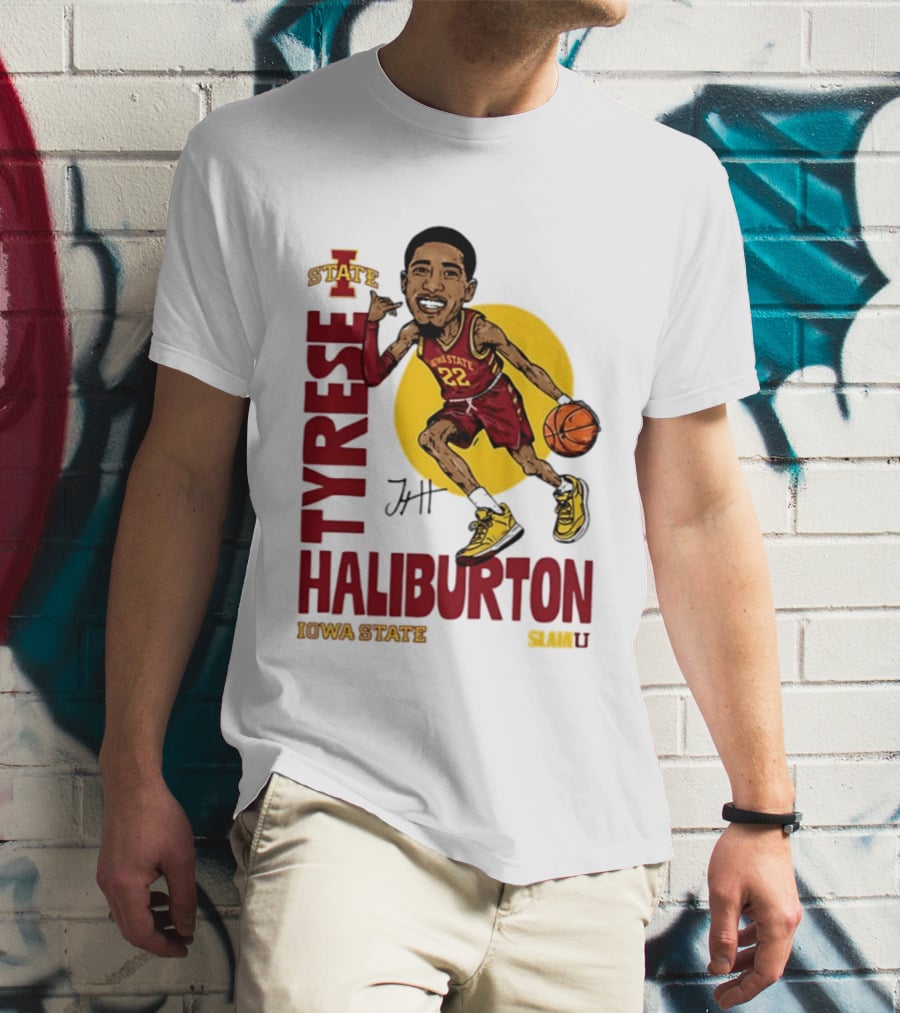 Tyrese Haliburton Iowa State Cyclones Basketball Caricature 22 T-Shirt