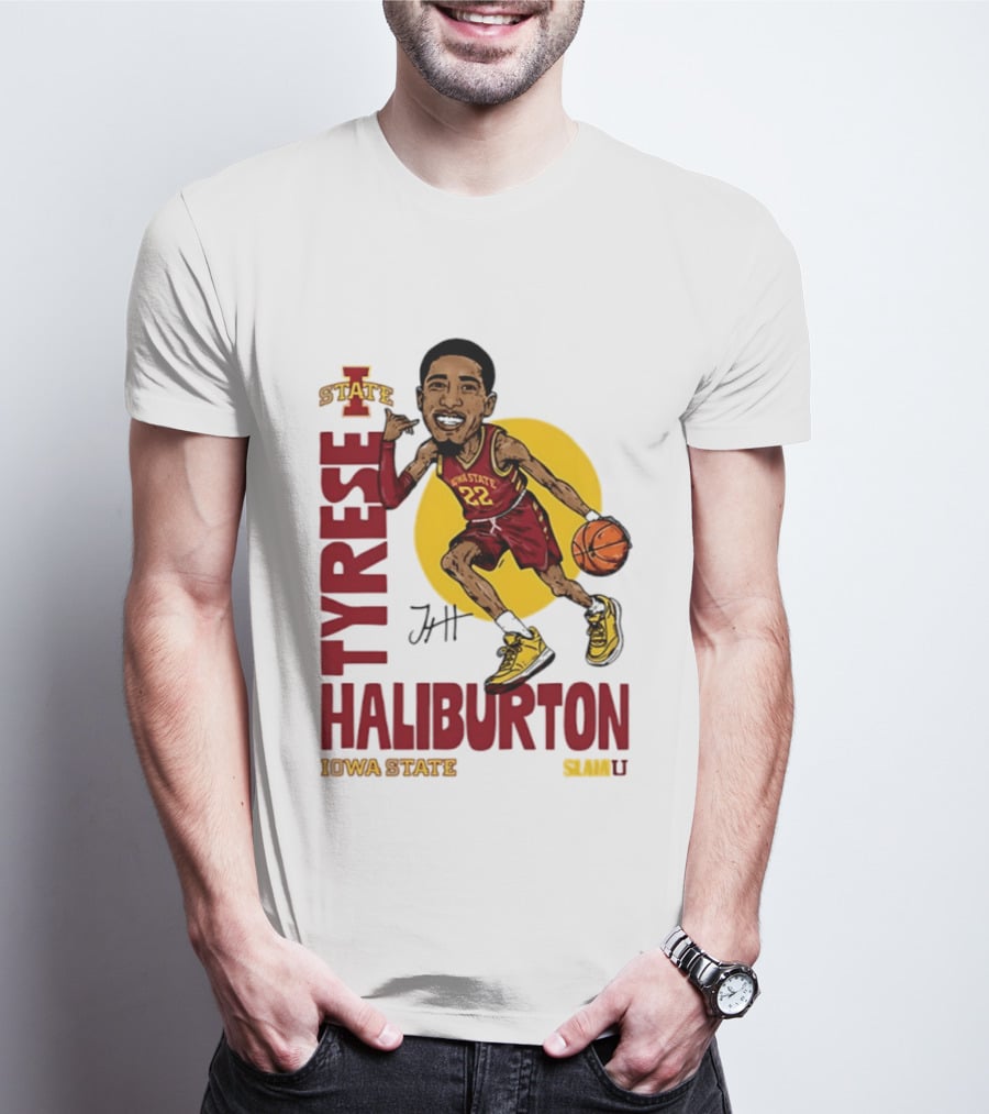 Tyrese Haliburton Iowa State Cyclones Basketball Caricature 22 T-Shirt