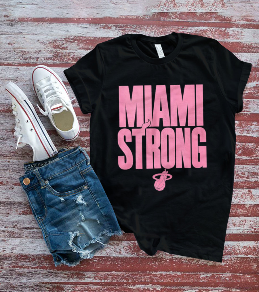 Miami Strong Heat Basketball Pink Court Culture T-Shirt