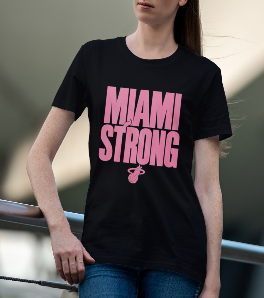 Miami Strong Heat Basketball Pink Court Culture T-Shirt
