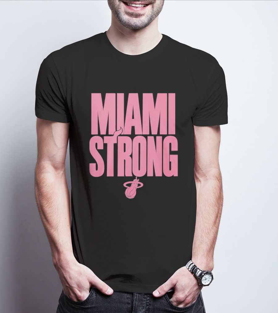 Miami Strong Heat Basketball Pink Court Culture T-Shirt