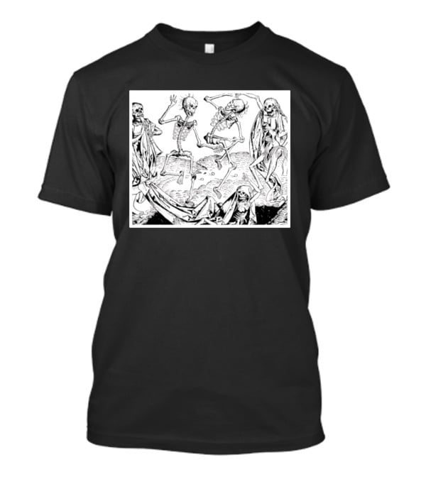 Danse Macabre Skeleton Dance Halloween Medieval T-Shirt