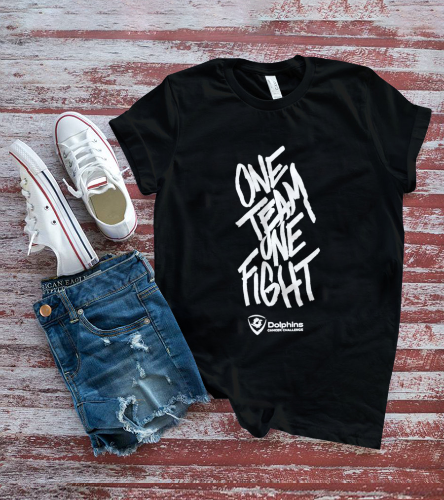 Dolphins One Team One Fight Crucial Catch NFL Fan Support T-Shirt