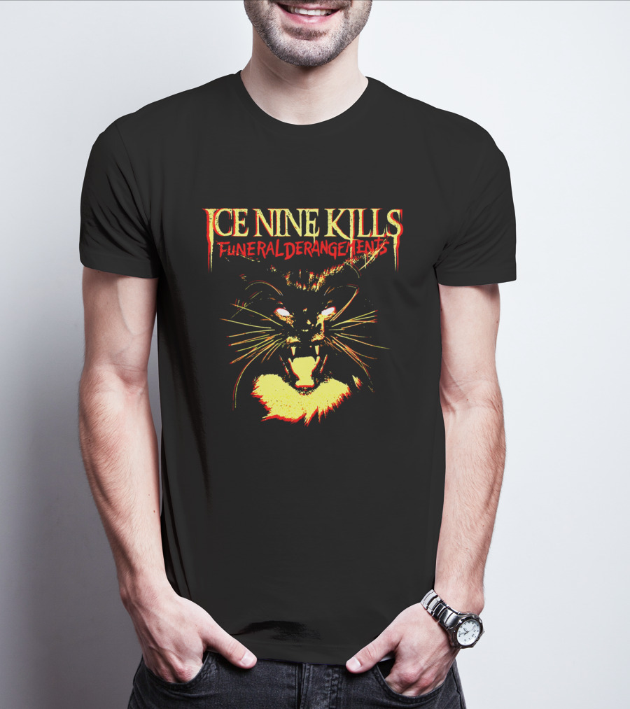 Ice Nine Kills Funeral Derangements Horror Cat T-Shirt