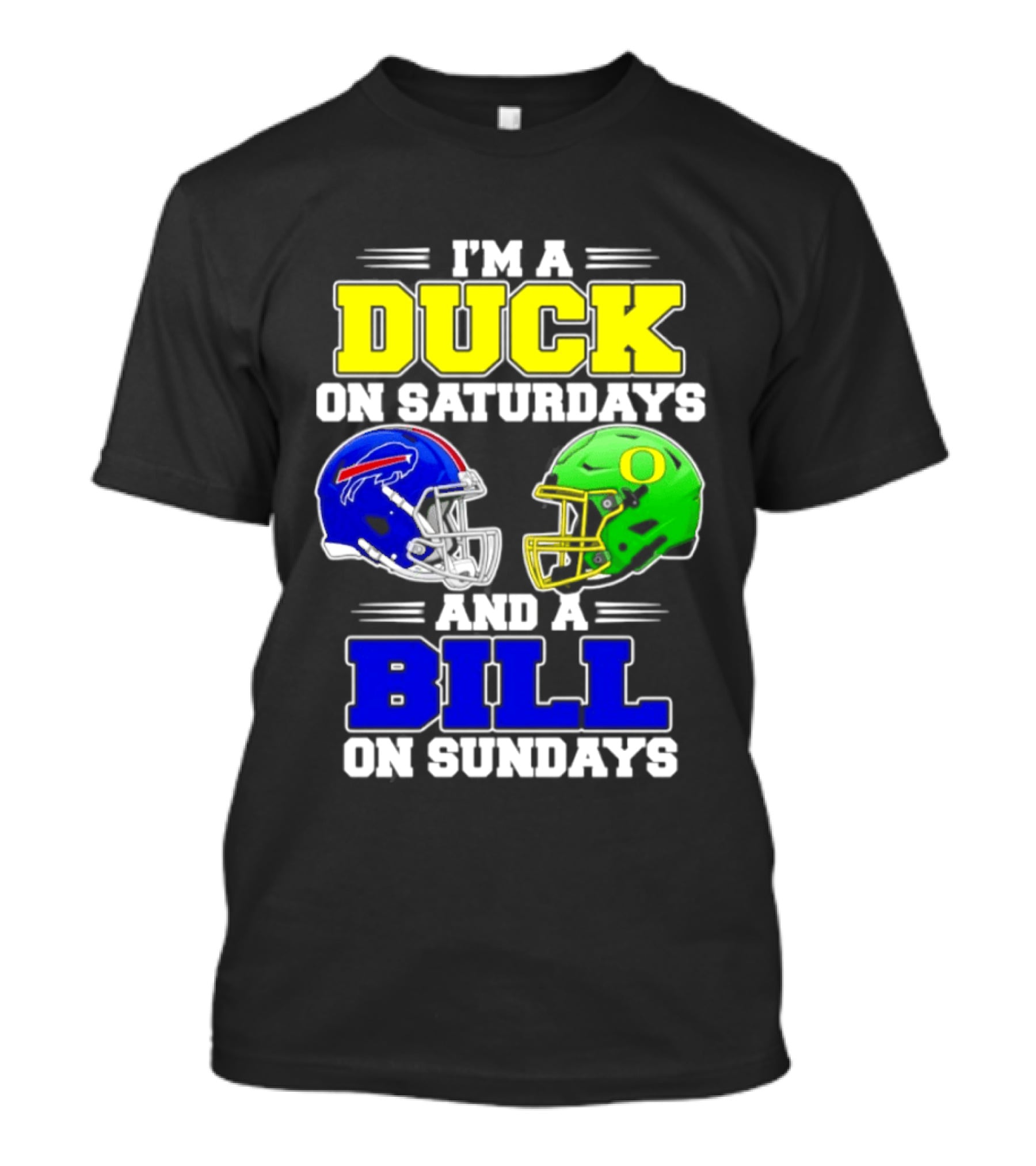 I'm A Duck On Saturdays And A Bill On Sundays Football Helmet Design 2026 T-Shirt
