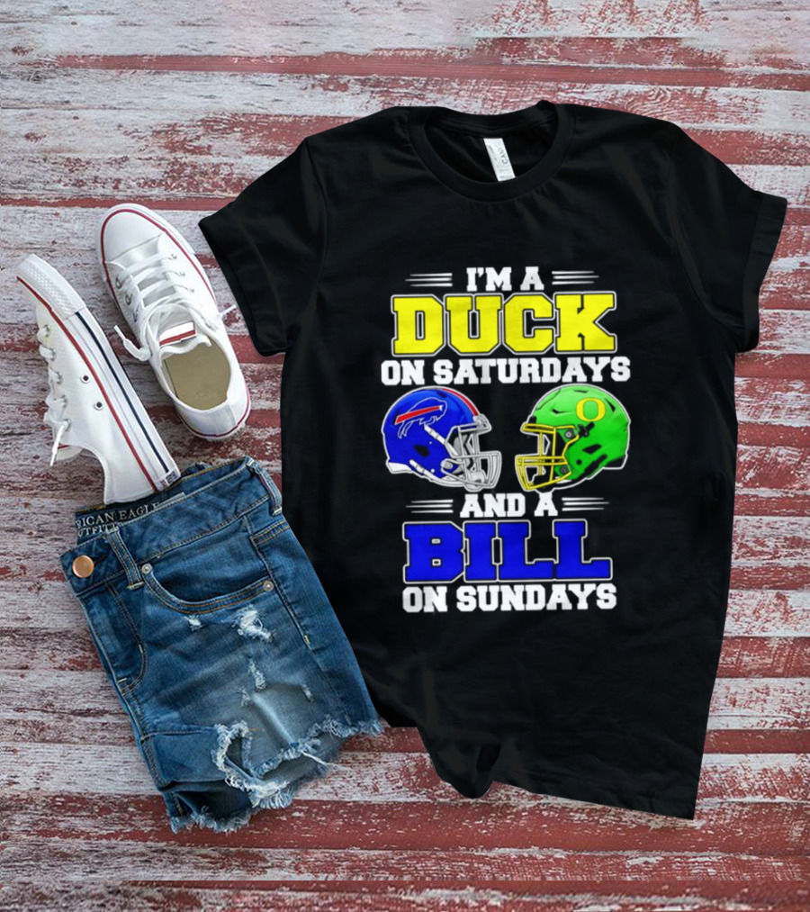 I'm A Duck On Saturdays And A Bill On Sundays Football Helmet Design 2026 T-Shirt