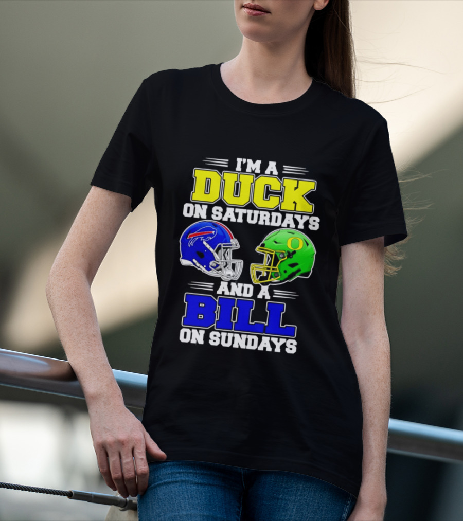 I'm A Duck On Saturdays And A Bill On Sundays Football Helmet Design 2026 T-Shirt