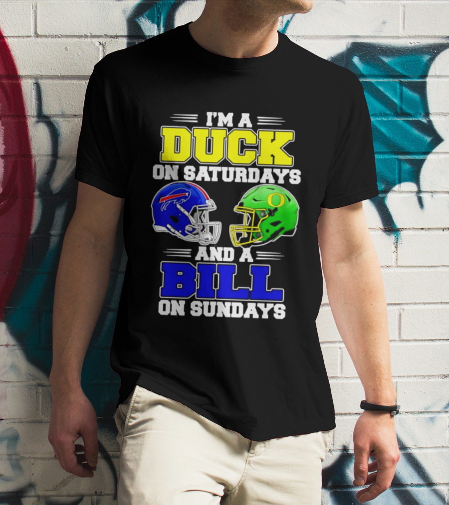 I'm A Duck On Saturdays And A Bill On Sundays Football Helmet Design 2026 T-Shirt